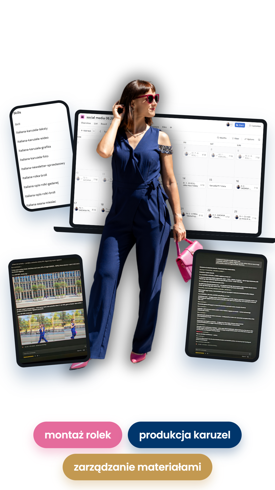 Mockup programu Content Turbo Sprint, kadr pionowy