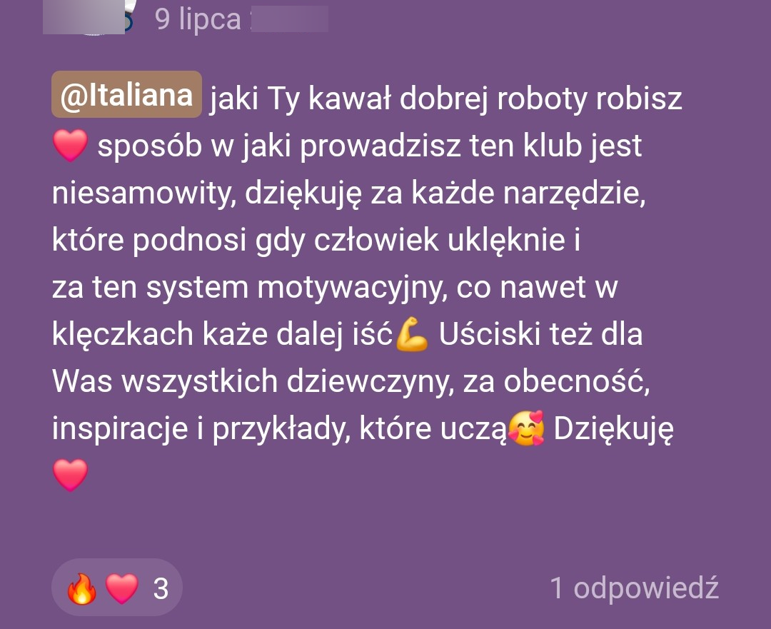 Screen opinii 01 o współpracy z Justyną Stańską