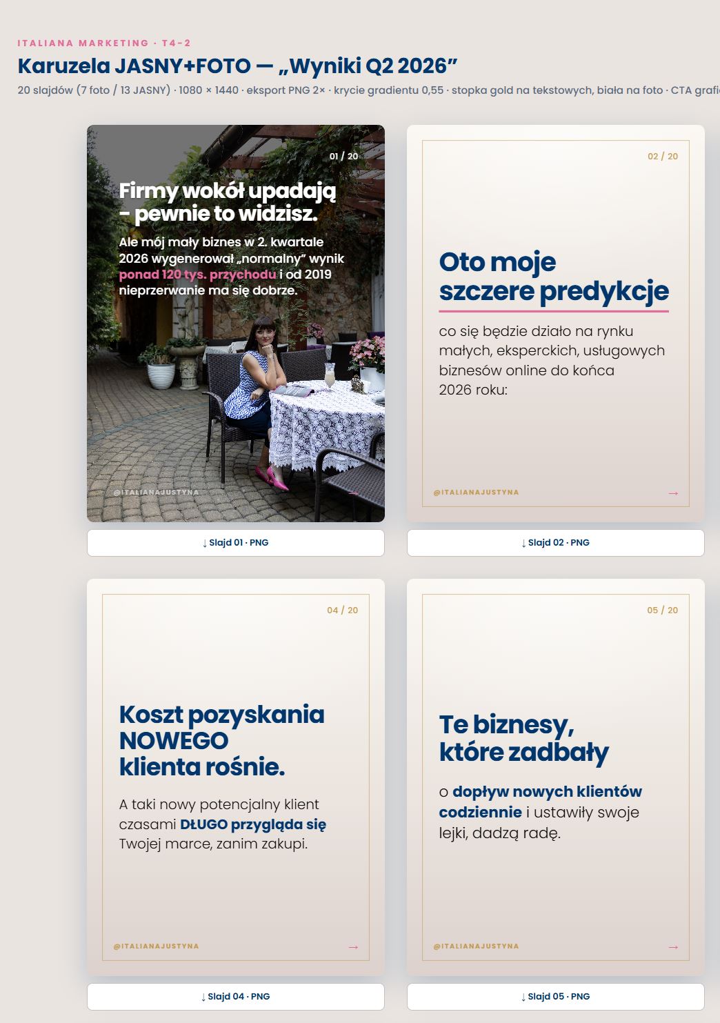 Justyna Stańska idąca przez plac, kadr pionowy